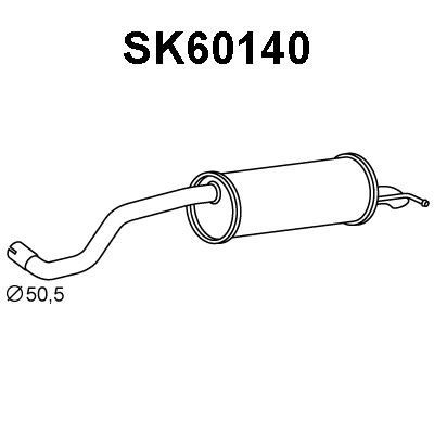 Rear Muffler (SK60140)
