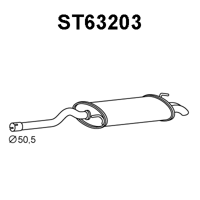 Rear Muffler (ST63203)