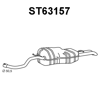 Rear Muffler (ST63157)