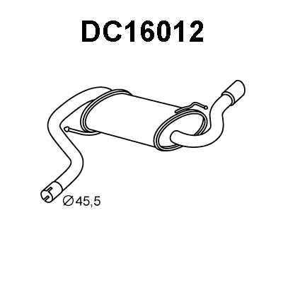 Rear Muffler (DC16012)