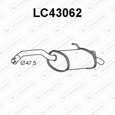 Rear Muffler (LC43062)