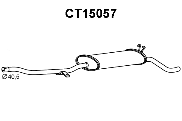 Rear Muffler (CT15057)