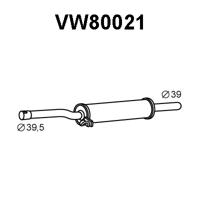 Centre Muffler (VW80021)