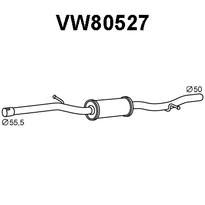 Centre Muffler (VW80527)