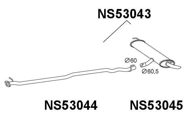 Rear Muffler (NS53043)