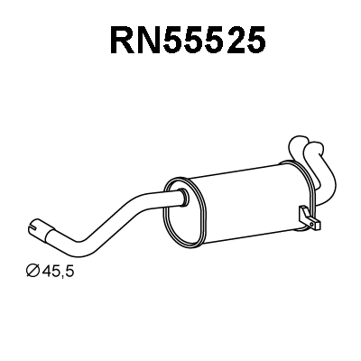 Rear Muffler (RN55525)