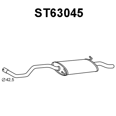 Rear Muffler (ST63045)