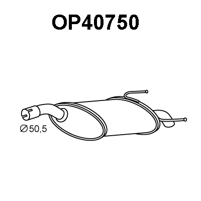 Rear Muffler (OP40750)