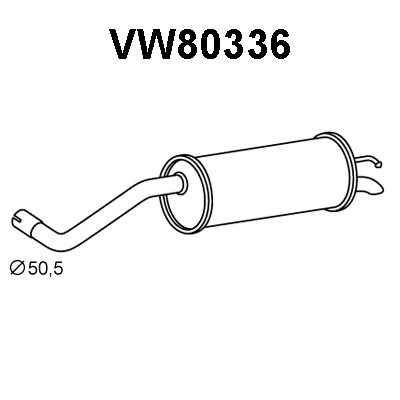 Rear Muffler (VW80336)