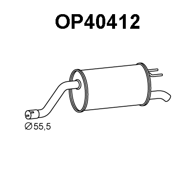 Rear Muffler (OP40412)