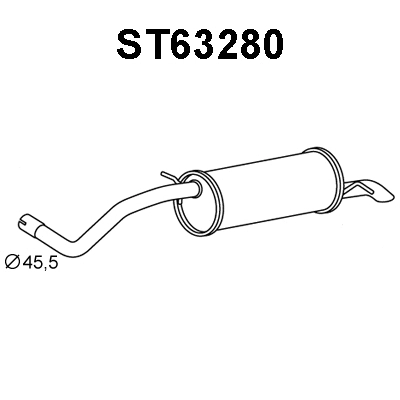 Rear Muffler (ST63280)