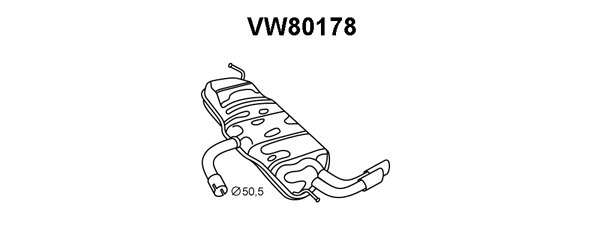 Rear Muffler (VW80178)