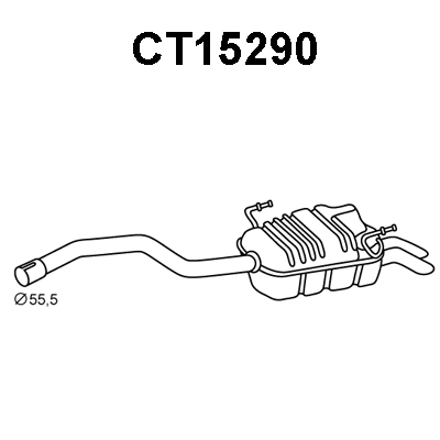 Rear Muffler (CT15290)