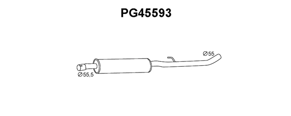 Centre Muffler (PG45593)