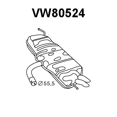 Rear Muffler (VW80524)
