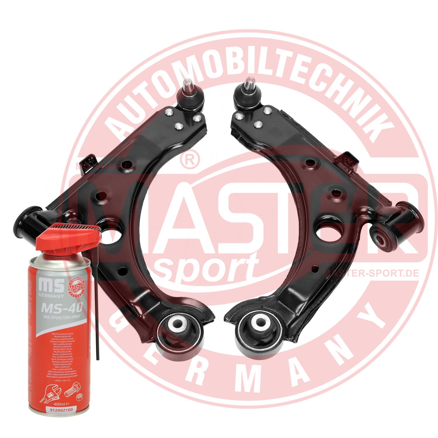 Control/Trailing Arm Kit, wheel suspension (36977/4-KIT-MSP)