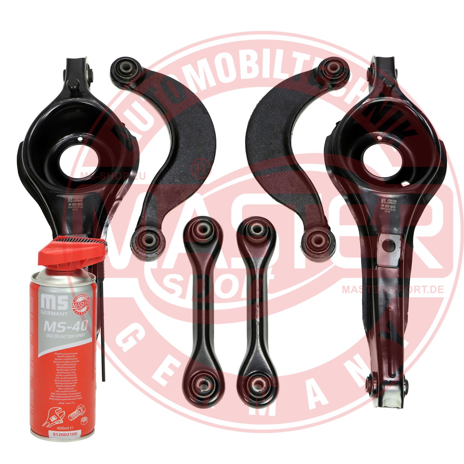 Control/Trailing Arm Kit, wheel suspension (36880/1-KIT-MSP)