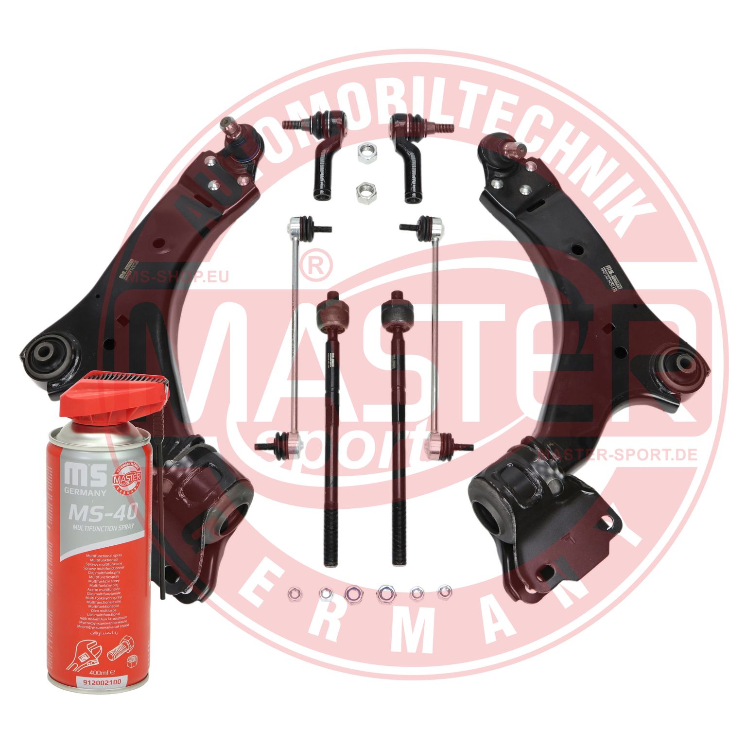 Control/Trailing Arm Kit, wheel suspension (37086-KIT-MSP)