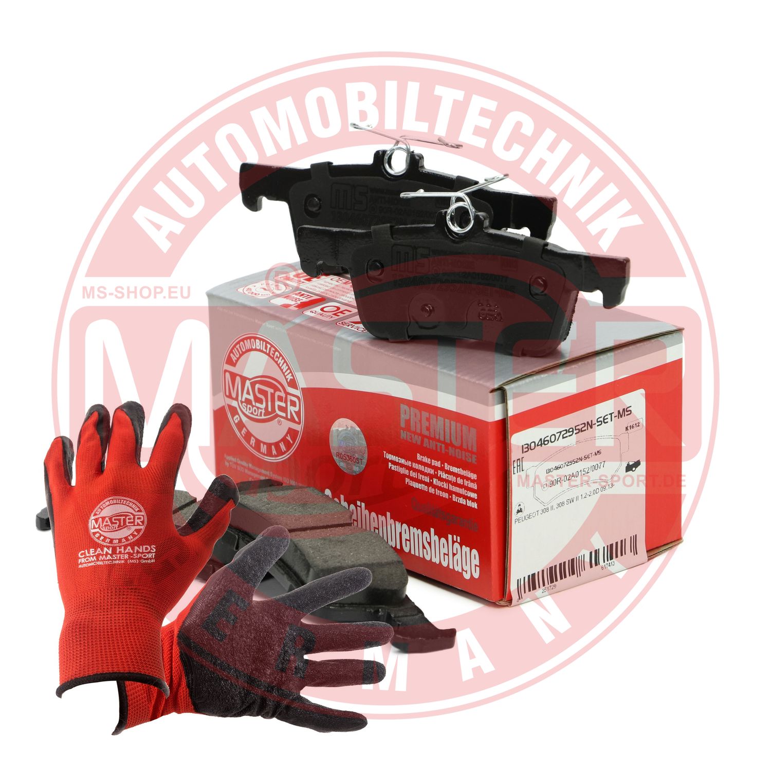 Brake Pad Set, disc brake (13046072952N-SET-MSP)