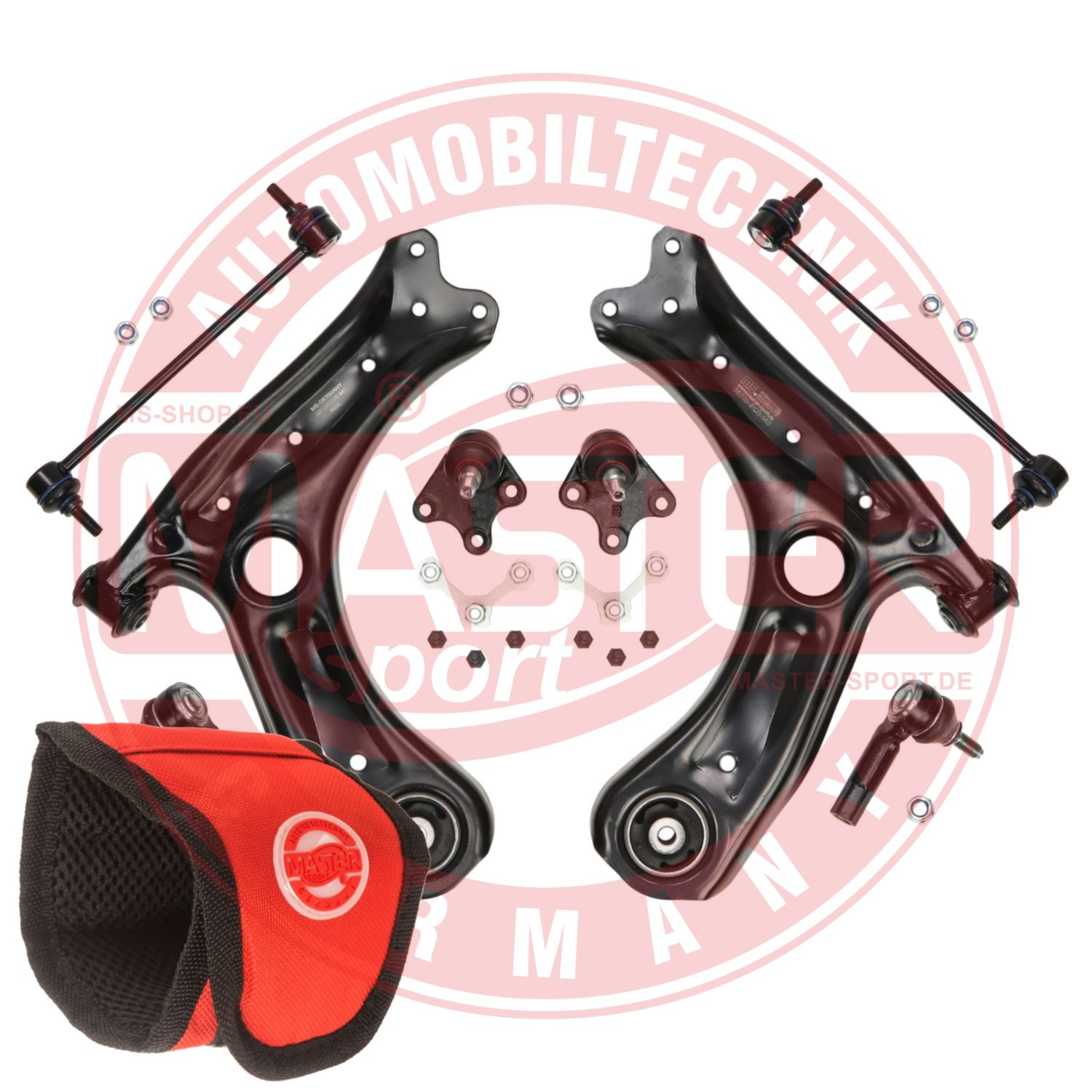 Control/Trailing Arm Kit, wheel suspension (37166/2-KIT-MSM)
