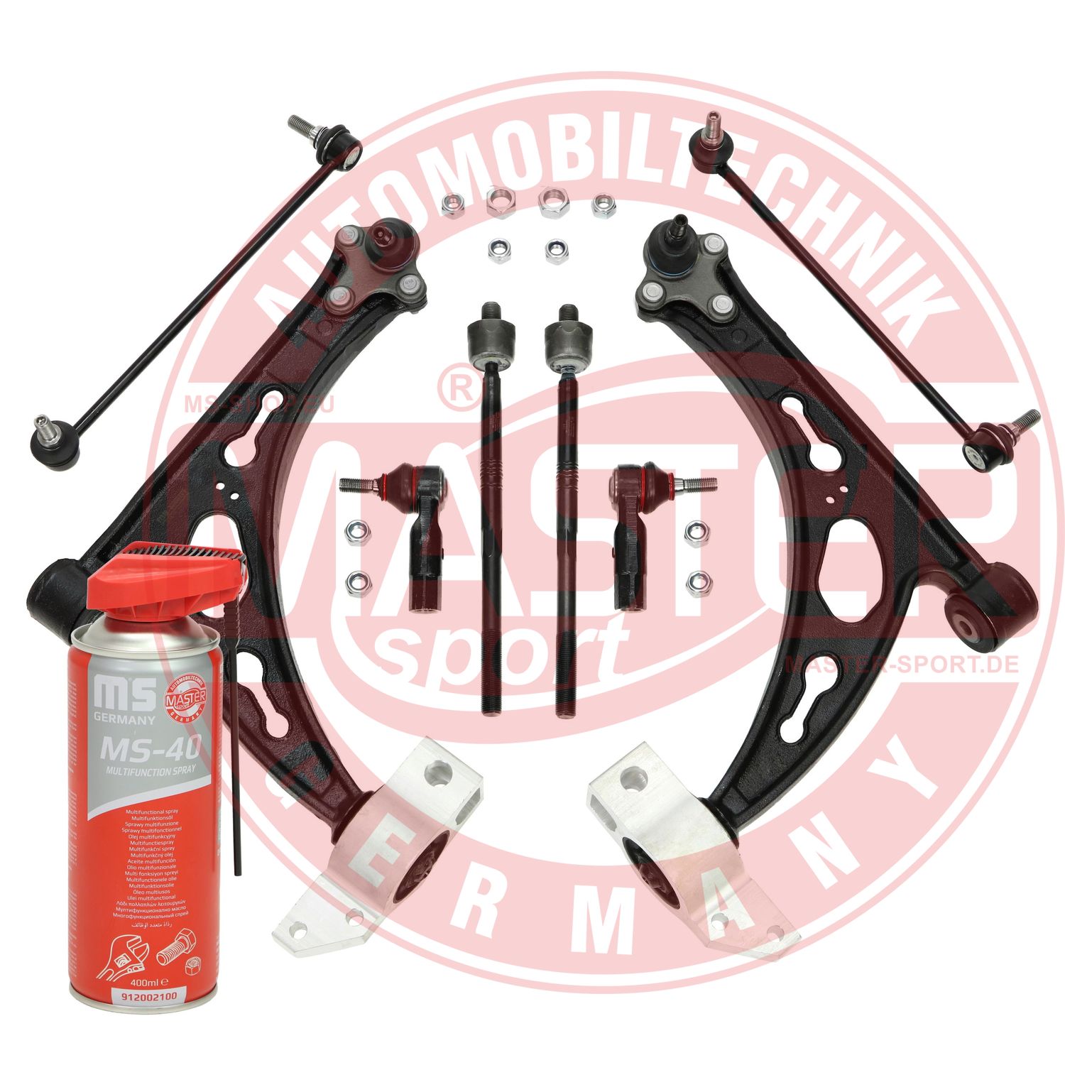 Control/Trailing Arm Kit, wheel suspension (36834/1-SET-MSP)