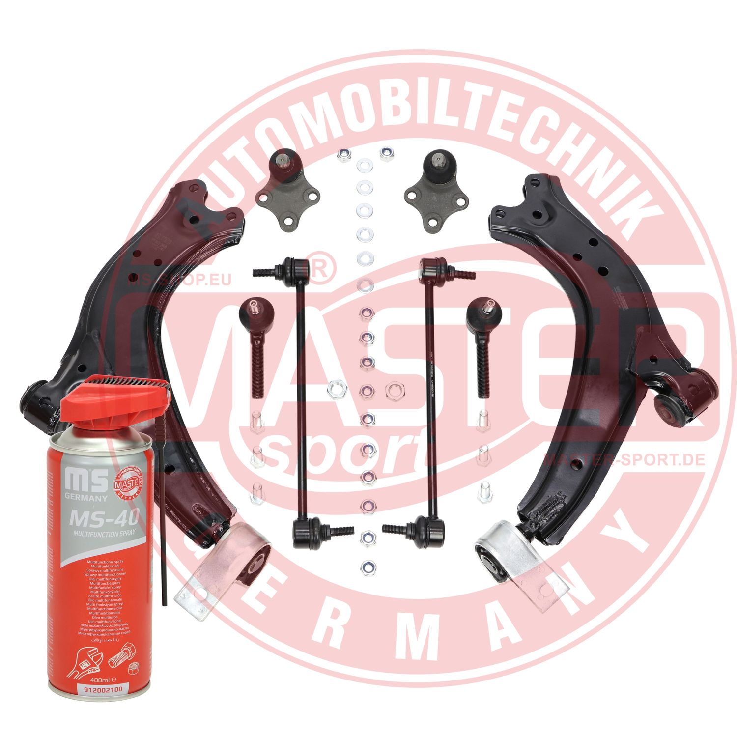 Control/Trailing Arm Kit, wheel suspension (37169/2-KIT-MSP)