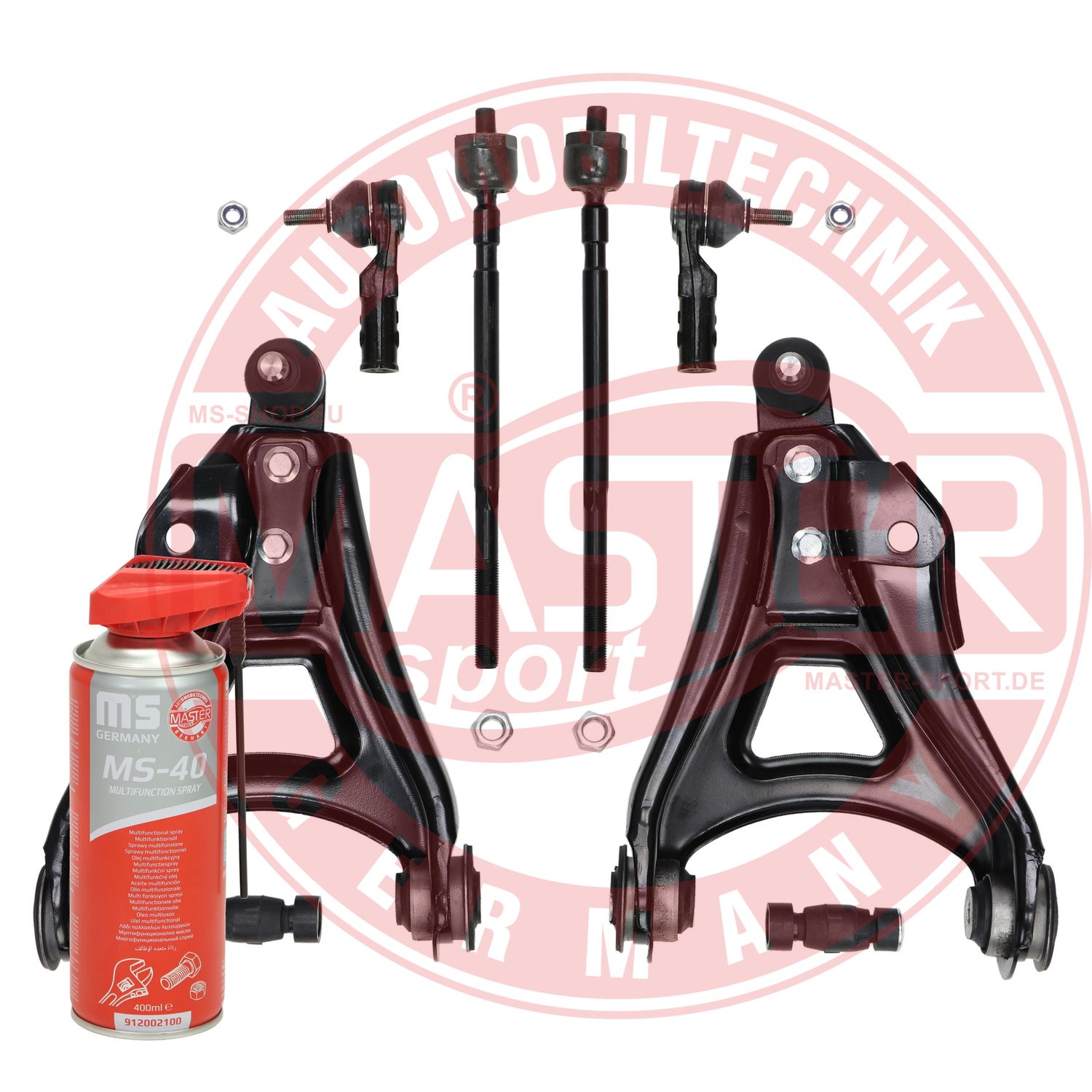 Control/Trailing Arm Kit, wheel suspension (37165/3-KIT-MSP)