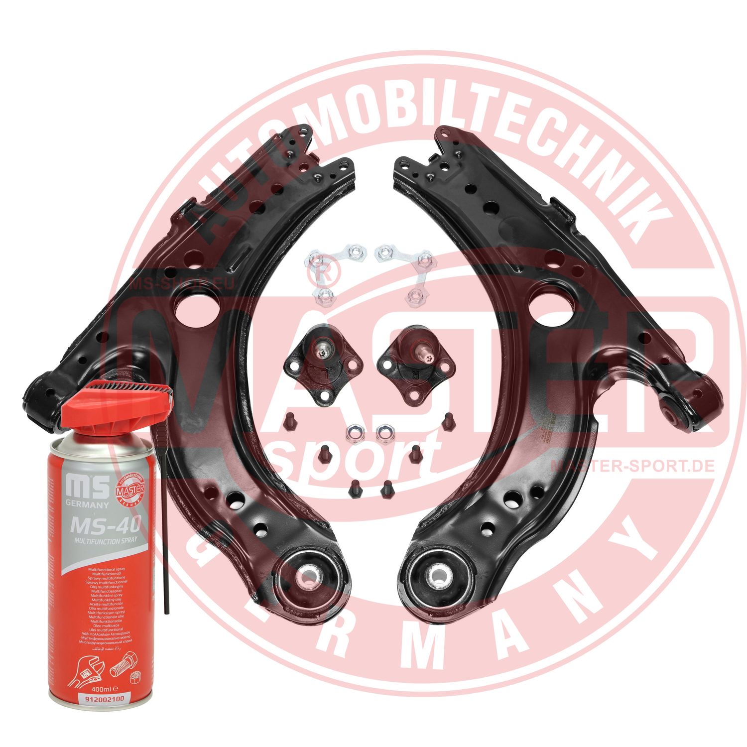 Control/Trailing Arm Kit, wheel suspension (36812/4-SET-MSP)