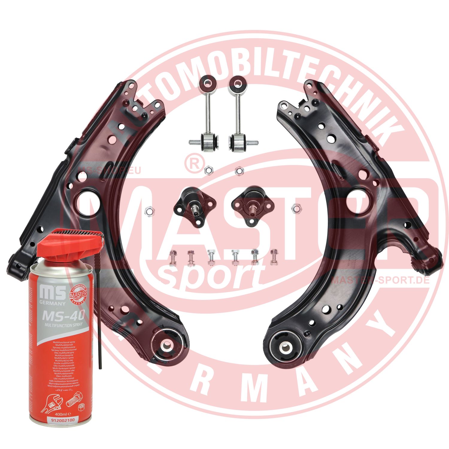 Control/Trailing Arm Kit, wheel suspension (36821-SET-MSP)