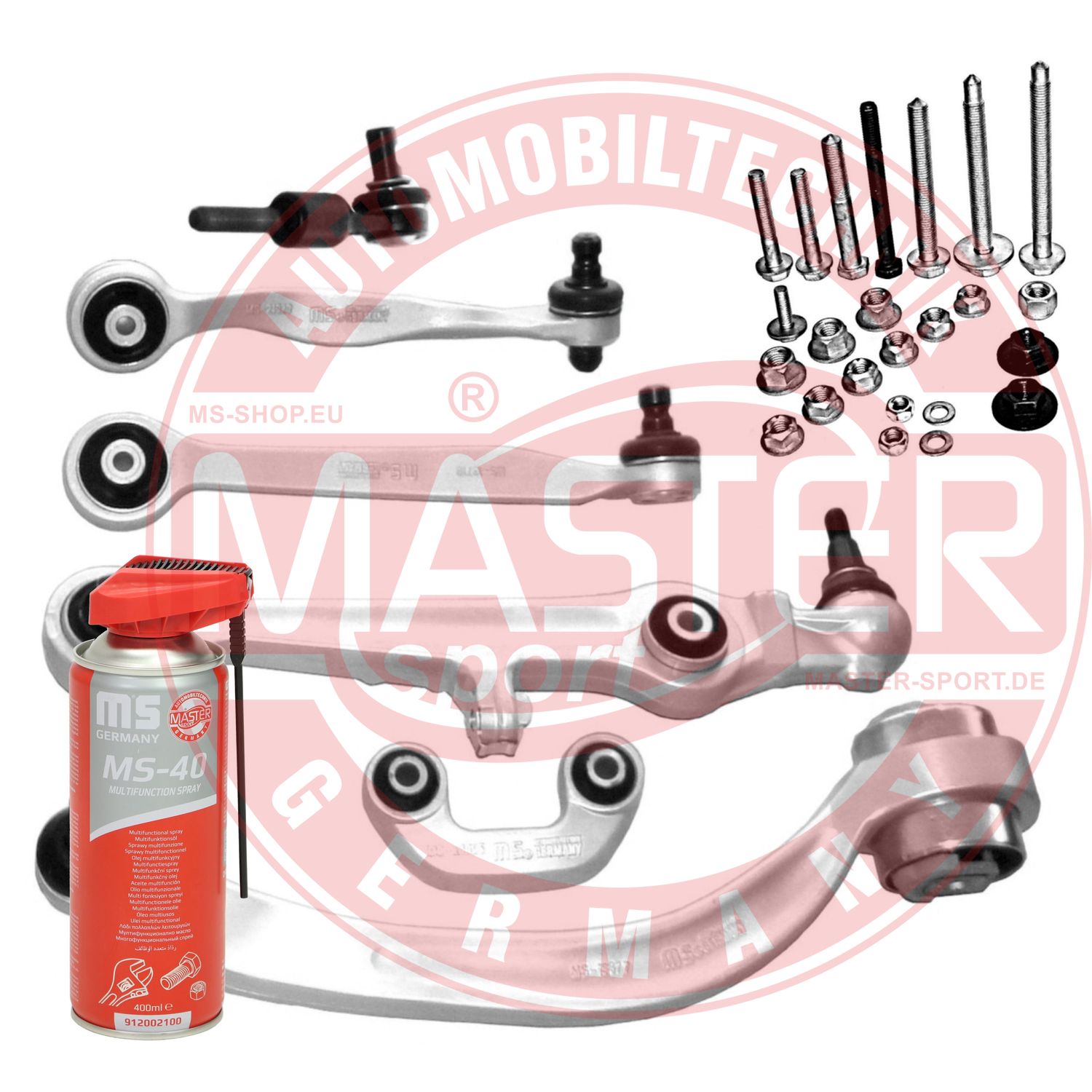 Control/Trailing Arm Kit, wheel suspension (36791R-SET-MSP)