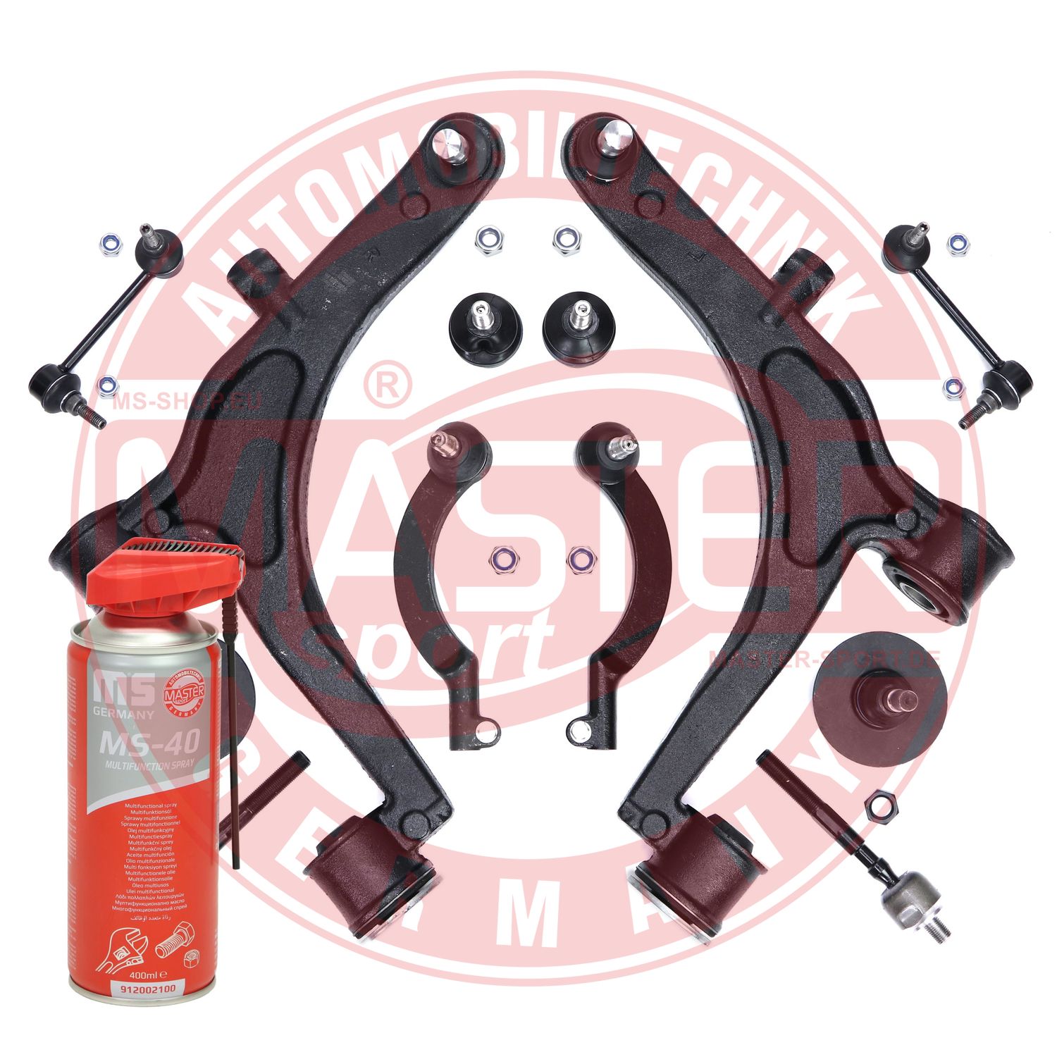 Control/Trailing Arm Kit, wheel suspension (36912/2-KIT-MSP)