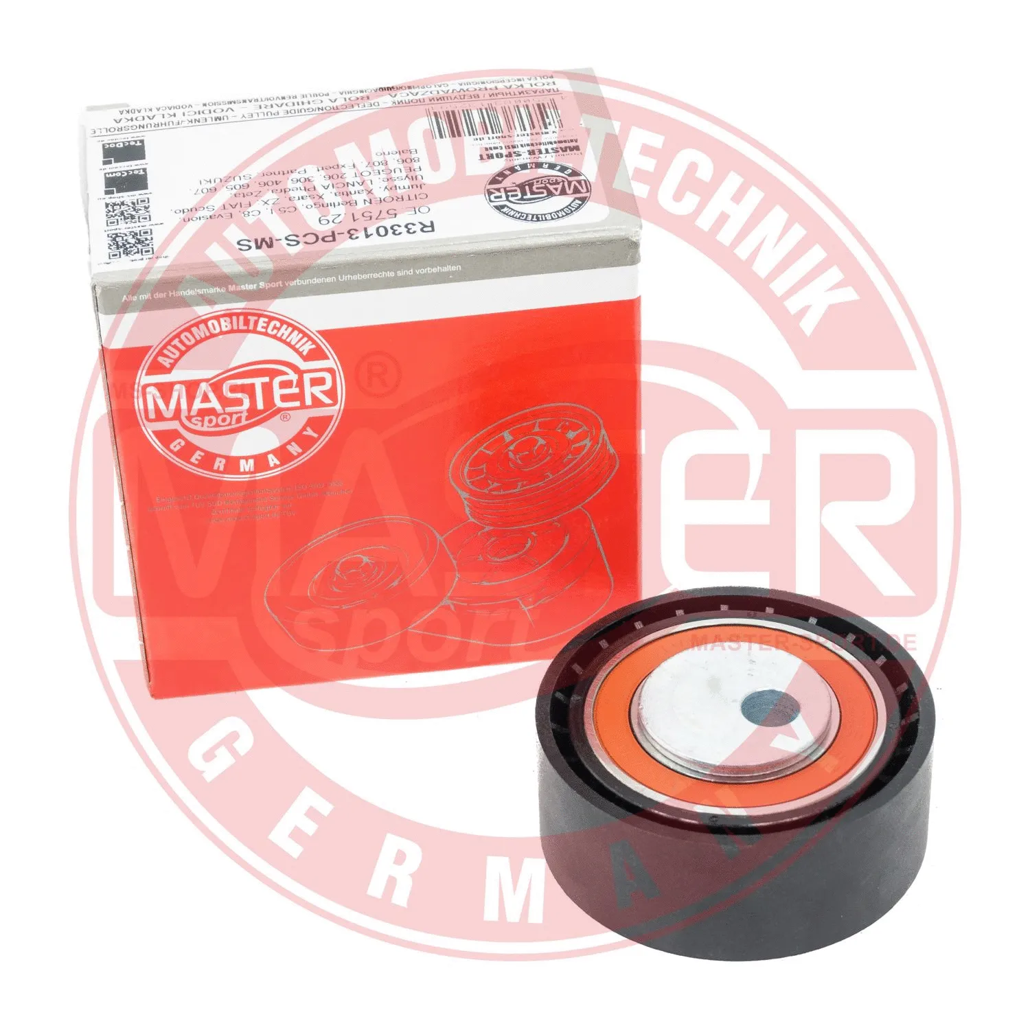 Tensioner Pulley, V-ribbed belt (R33013-PCS-MS)