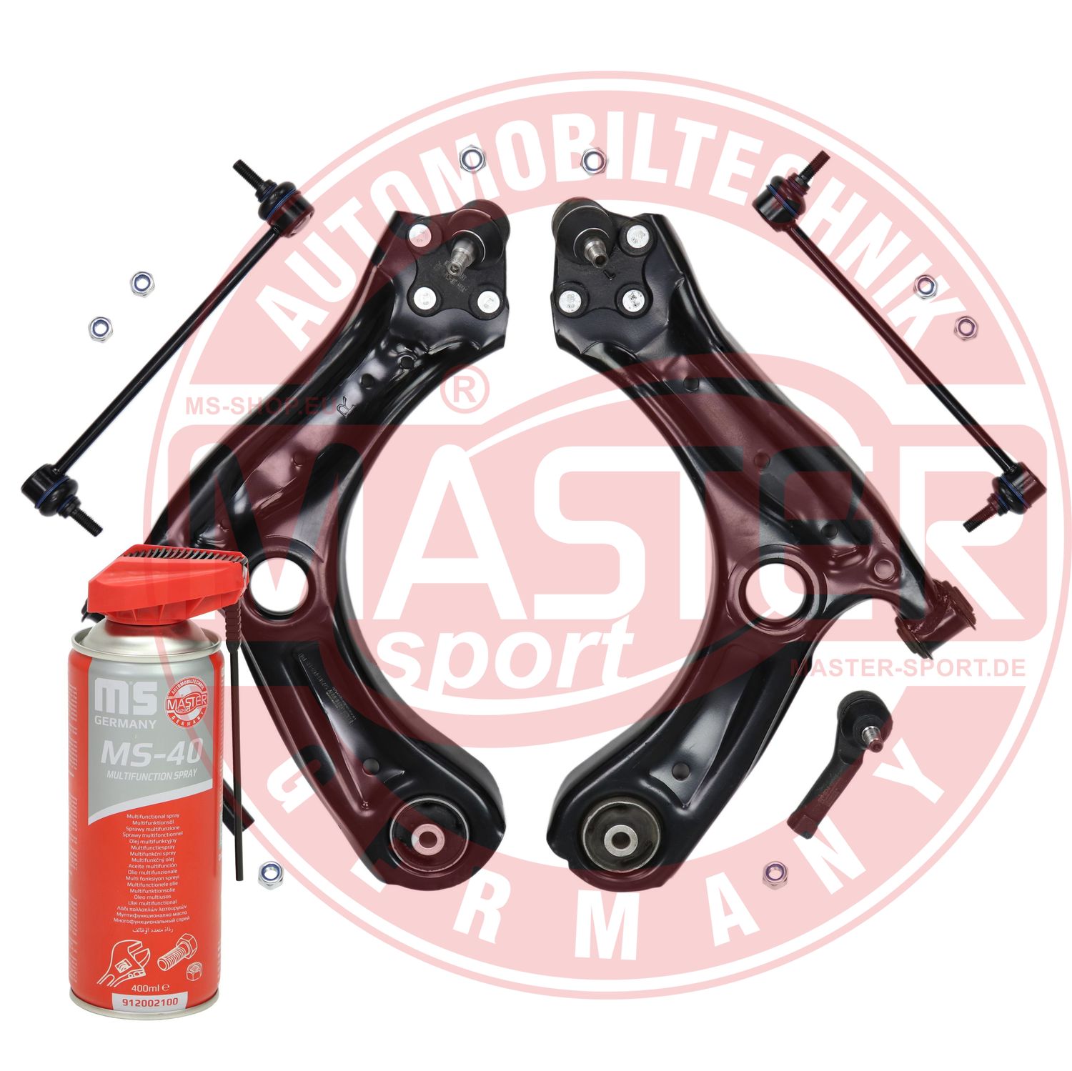 Control/Trailing Arm Kit, wheel suspension (36993/1-KIT-MSP)