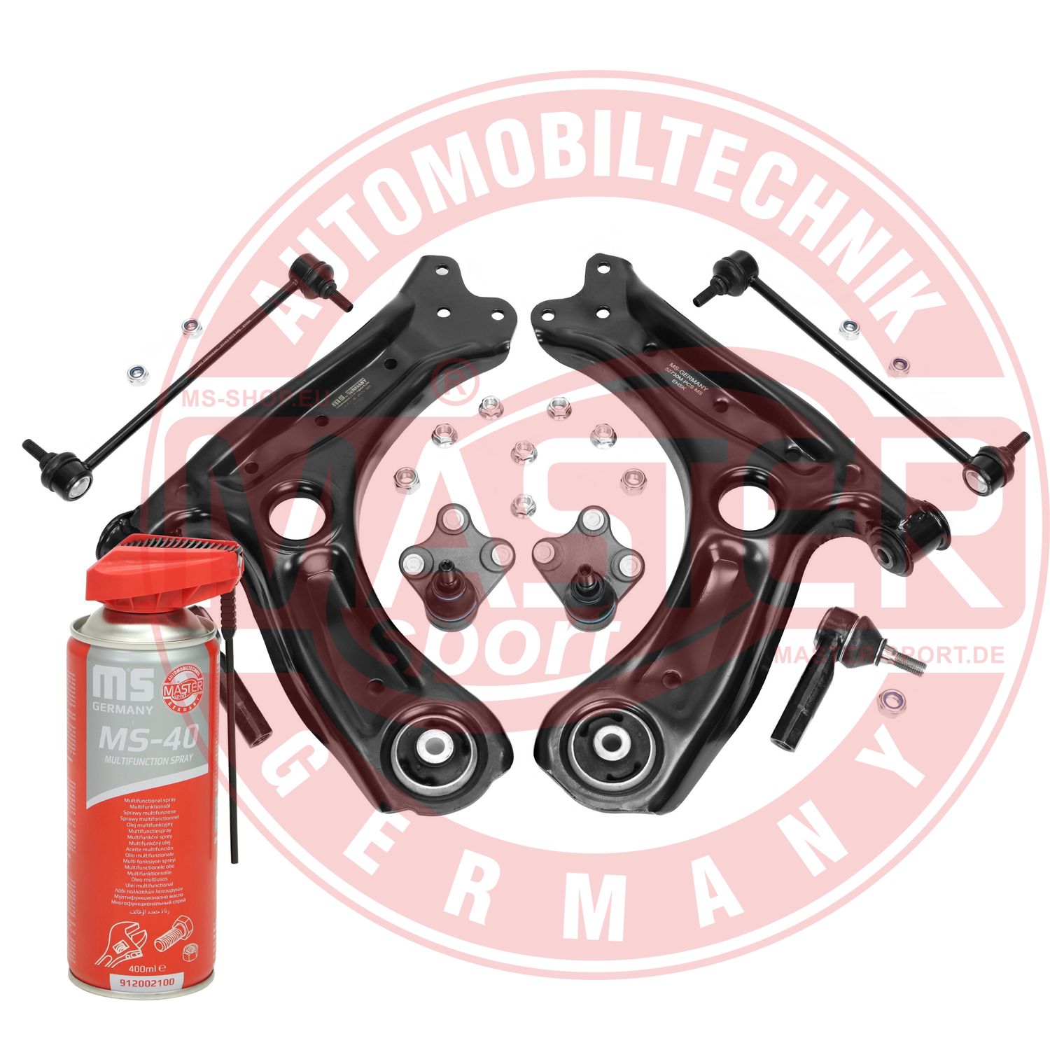 Control/Trailing Arm Kit, wheel suspension (36993/2-KIT-MSP)