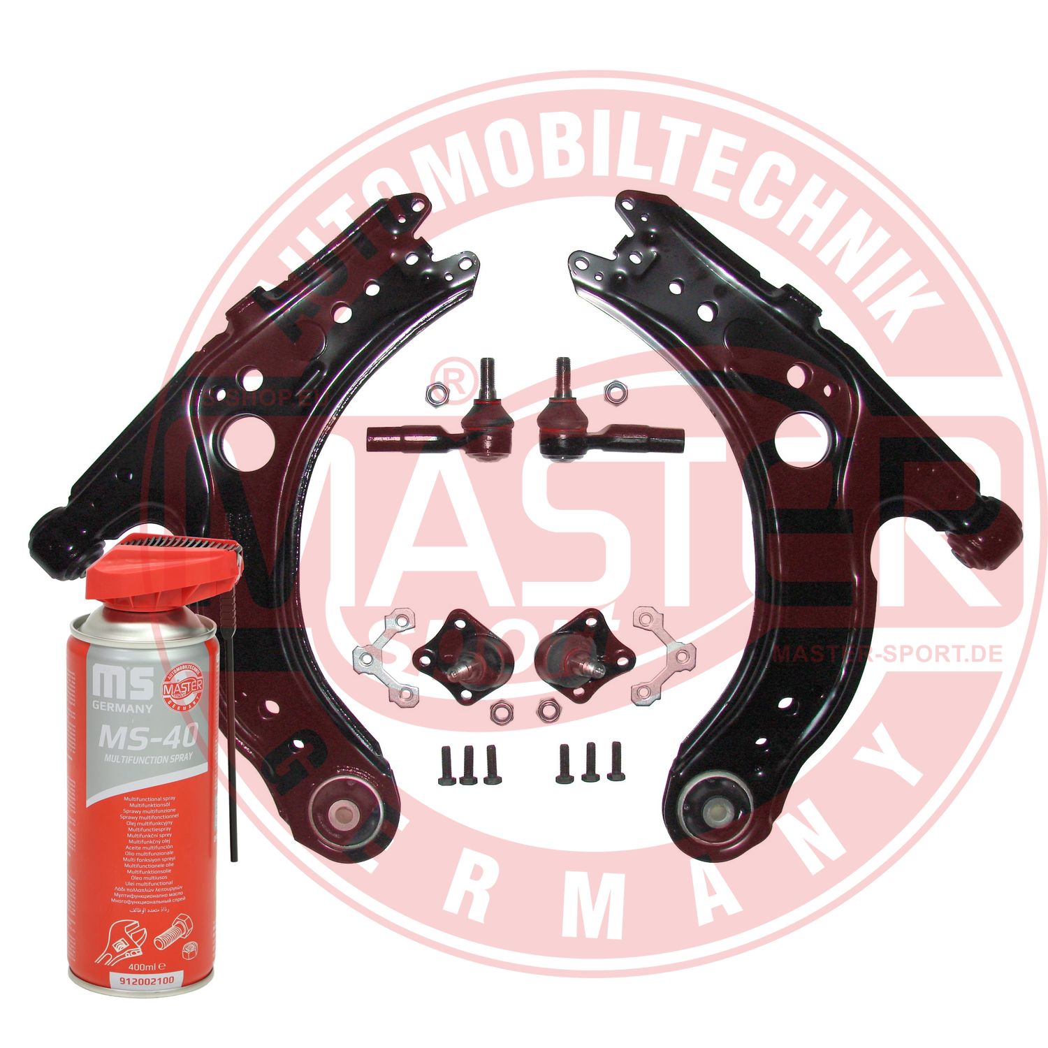 Control/Trailing Arm Kit, wheel suspension (36812/1-SET-MSP)