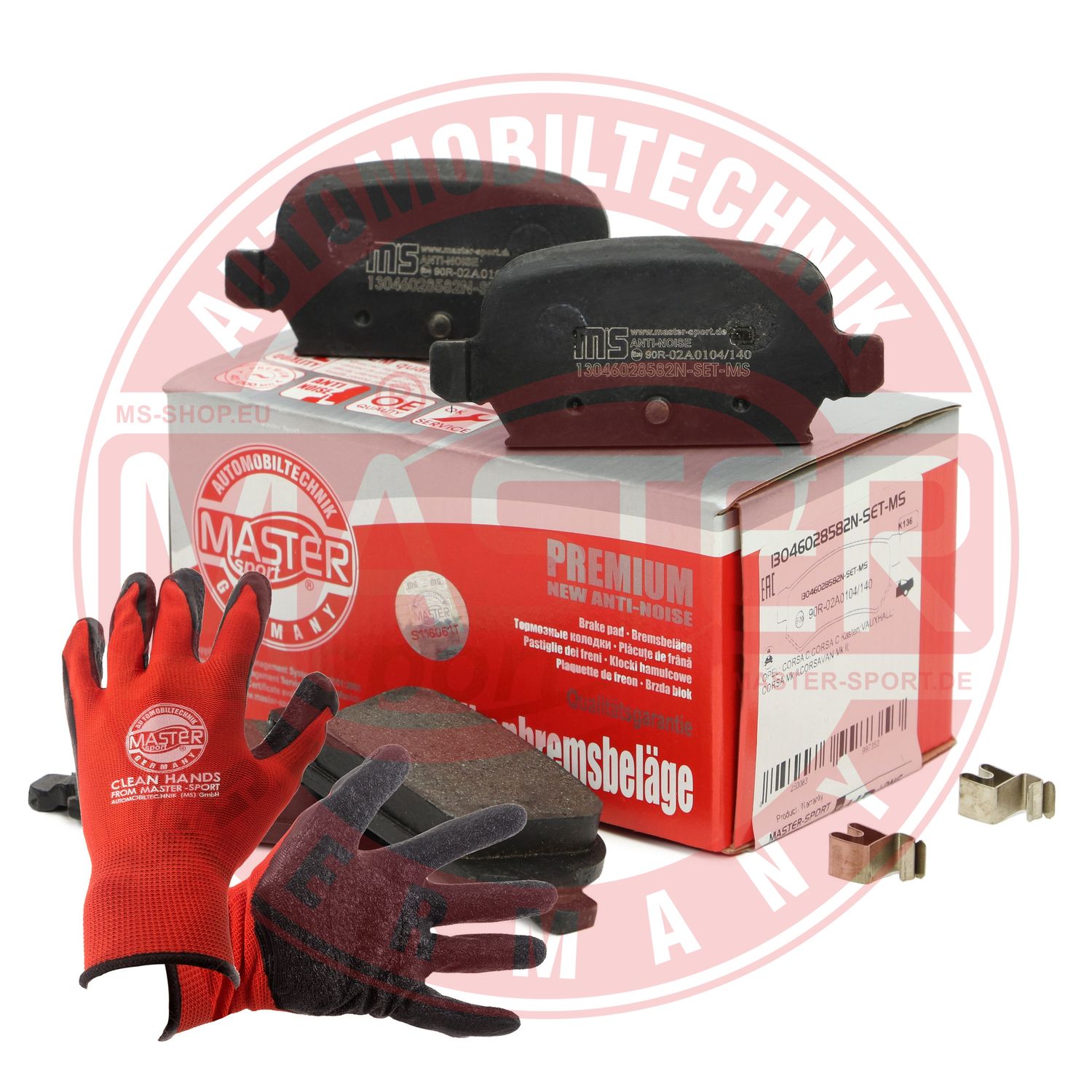 Brake Pad Set, disc brake (13046028582N-SET-MSP)