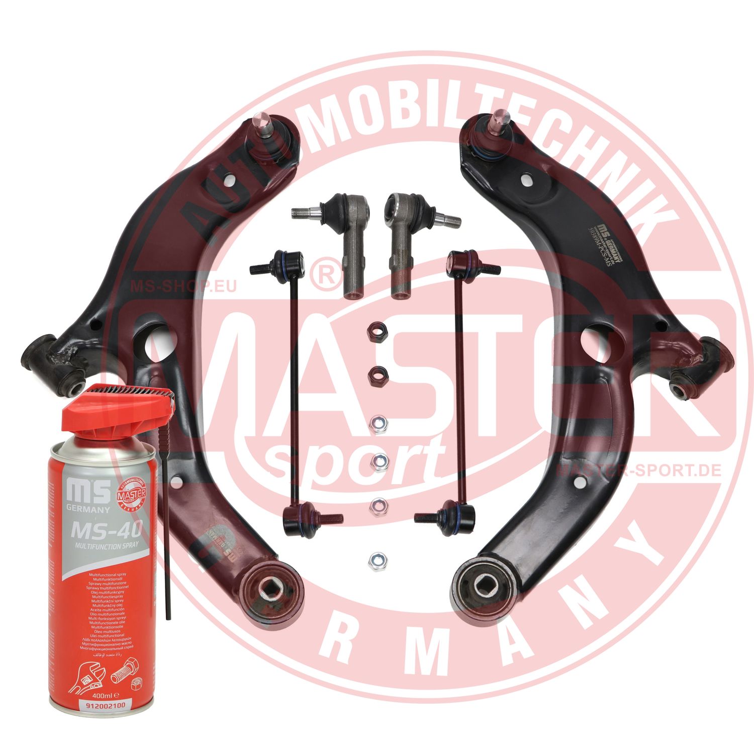 Control/Trailing Arm Kit, wheel suspension (37070/1-KIT-MSP)