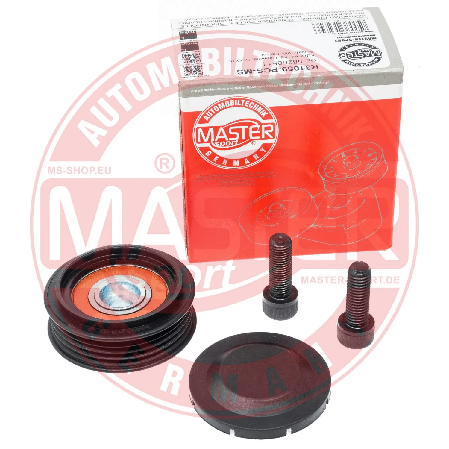 Tensioner Pulley, V-ribbed belt (R31059-PCS-MS)