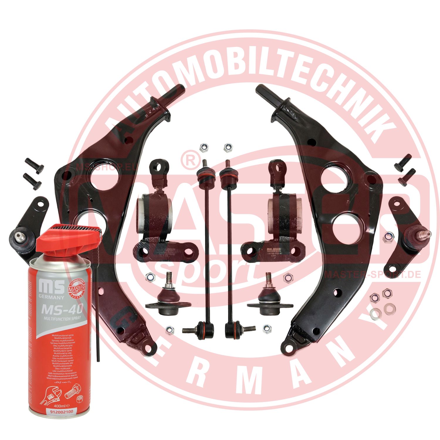 Control/Trailing Arm Kit, wheel suspension (36949/1-KIT-MSP)