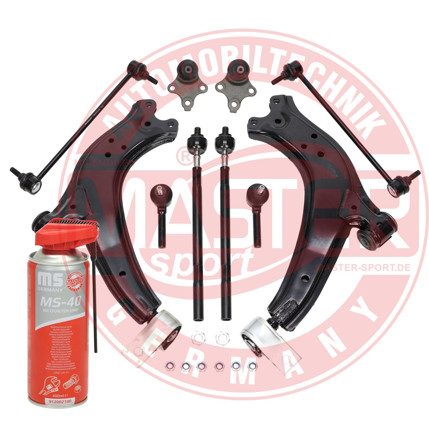 Control/Trailing Arm Kit, wheel suspension (37170/3-KIT-MSP)