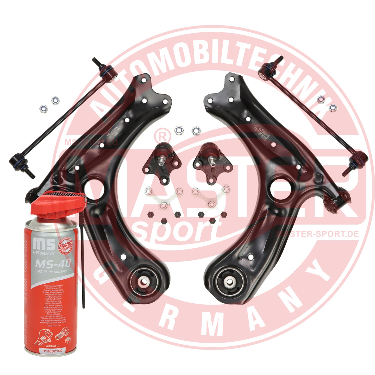Control/Trailing Arm Kit, wheel suspension (37166/1-KIT-MSP)