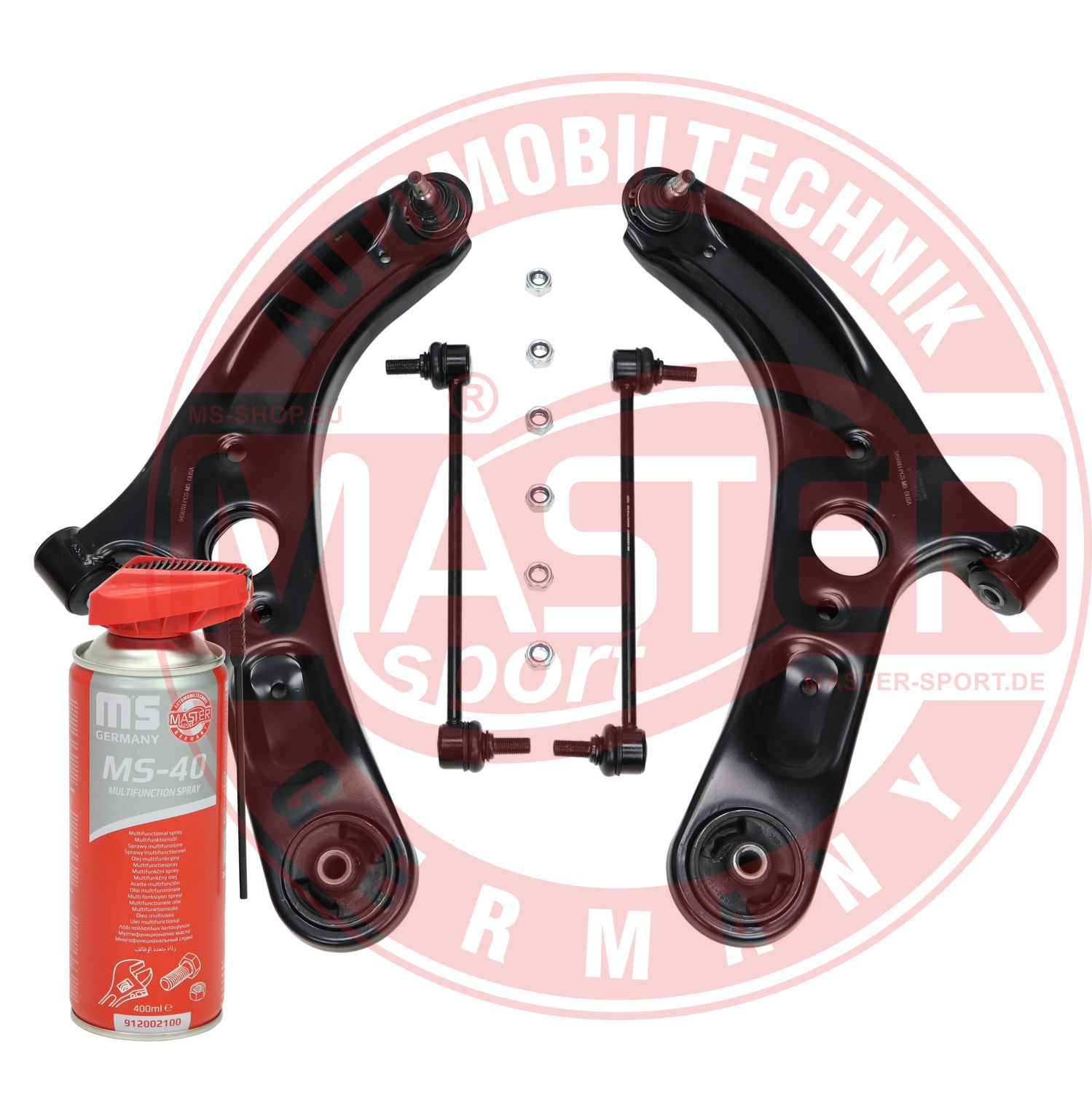 Control/Trailing Arm Kit, wheel suspension (37153/1-KIT-MSP)