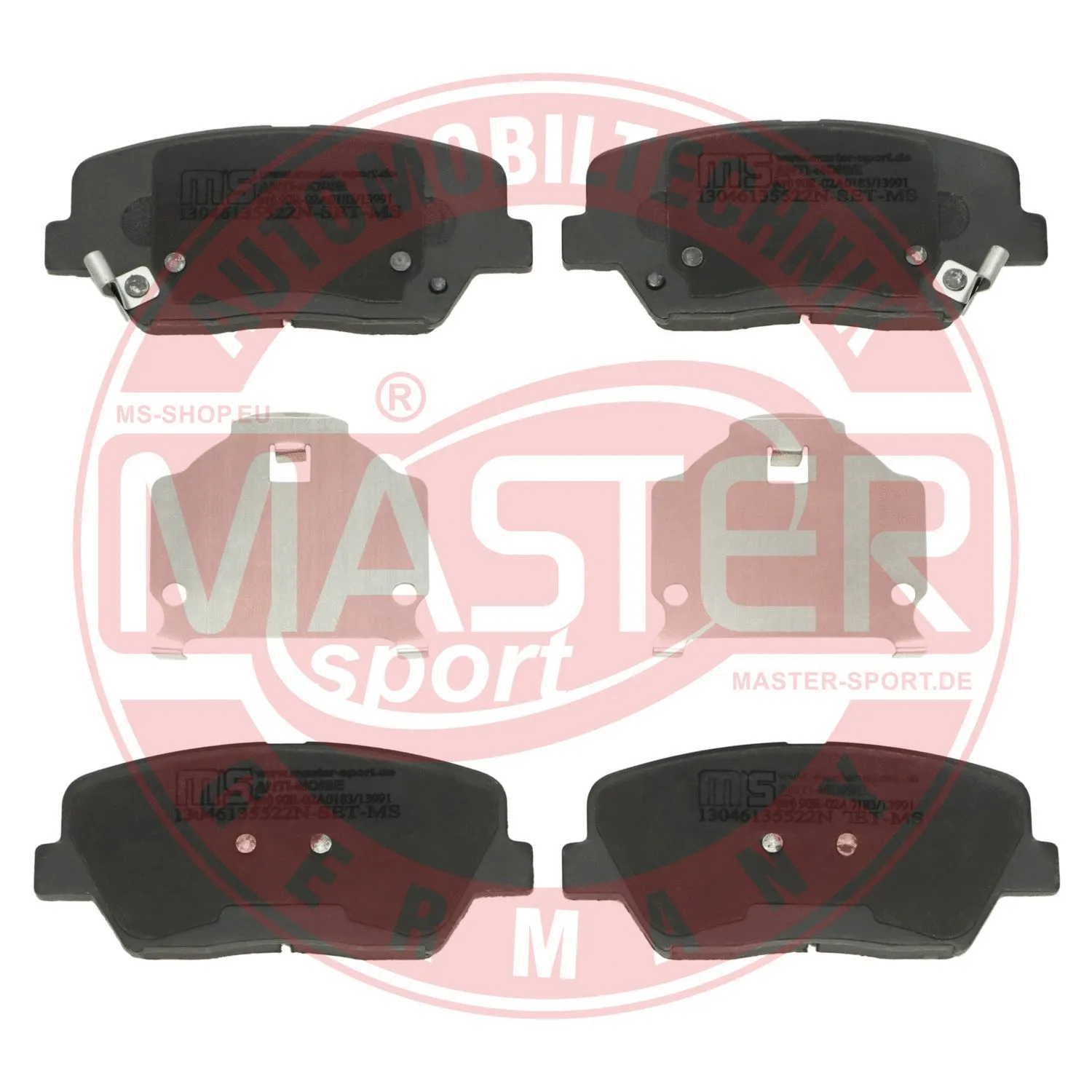 Brake Pad Set, disc brake (13046135522N-SET-MS)