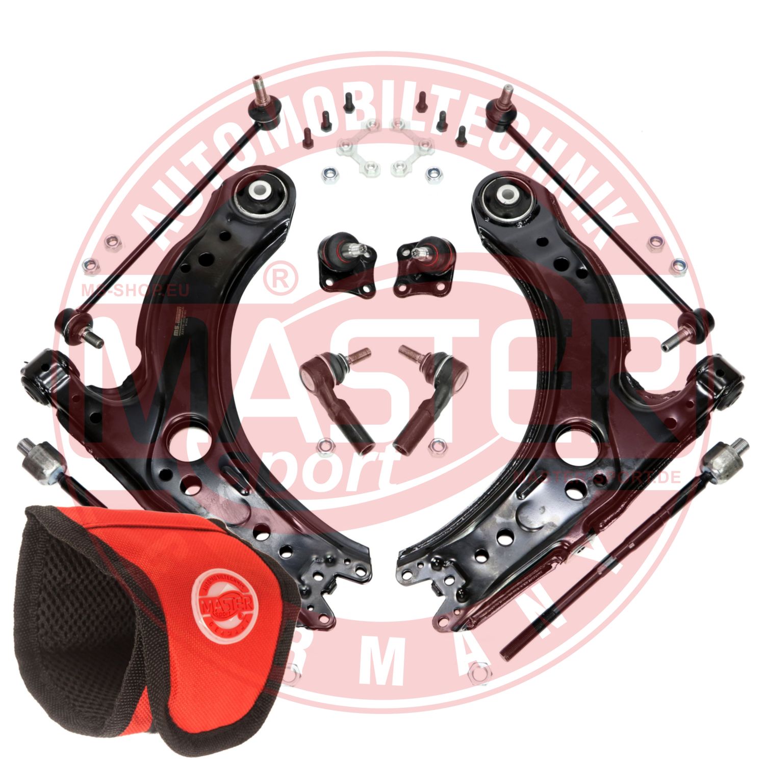 Control/Trailing Arm Kit, wheel suspension (36812/3-SET-MSM)