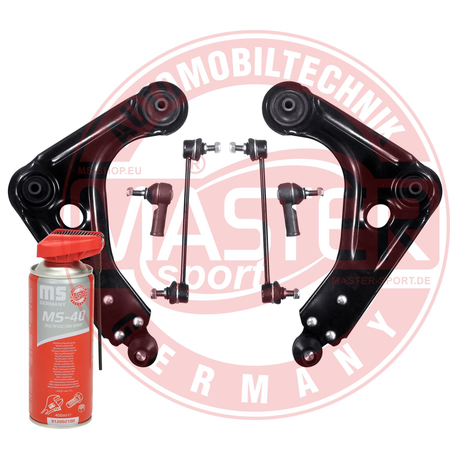 Control/Trailing Arm Kit, wheel suspension (36972/1-KIT-MSP)