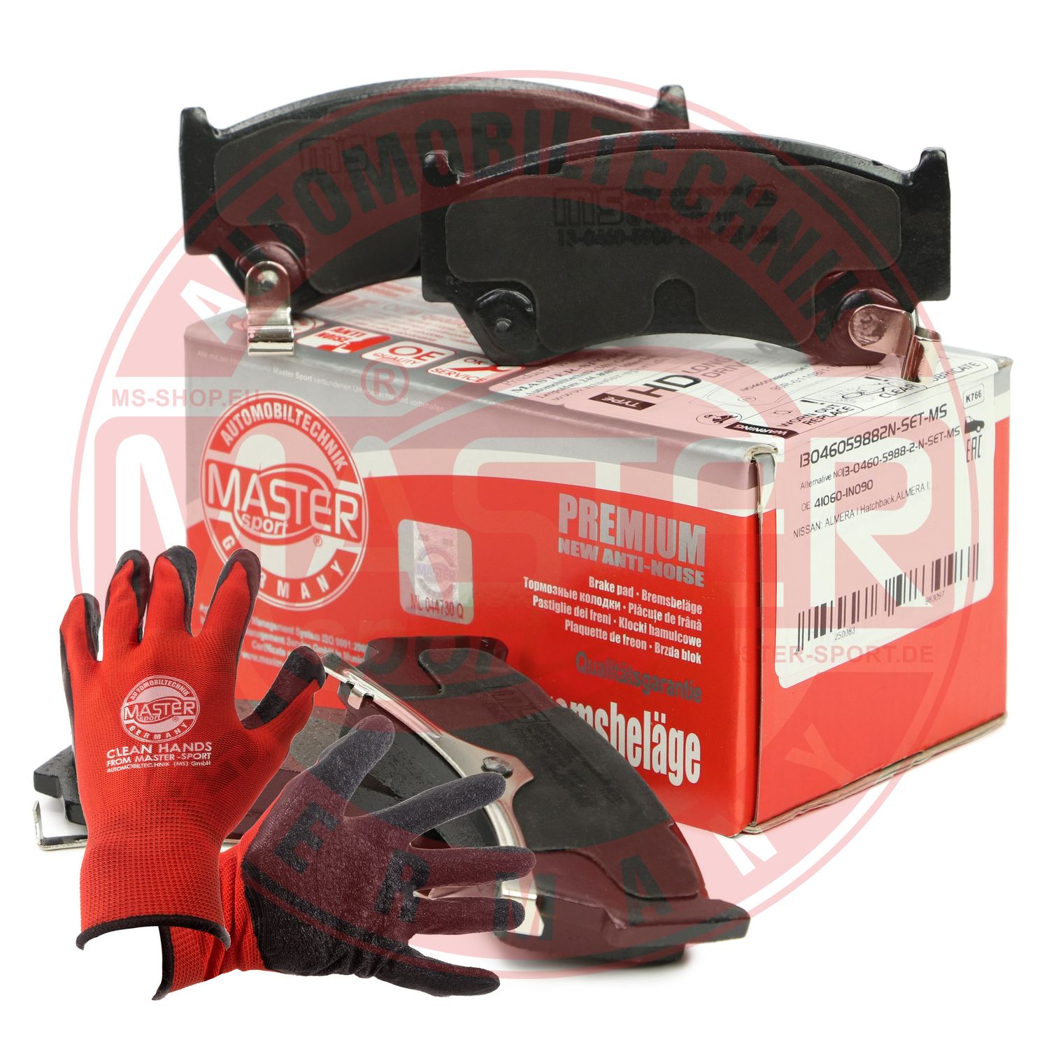 Brake Pad Set, disc brake (13046059882N-SET-MSP)