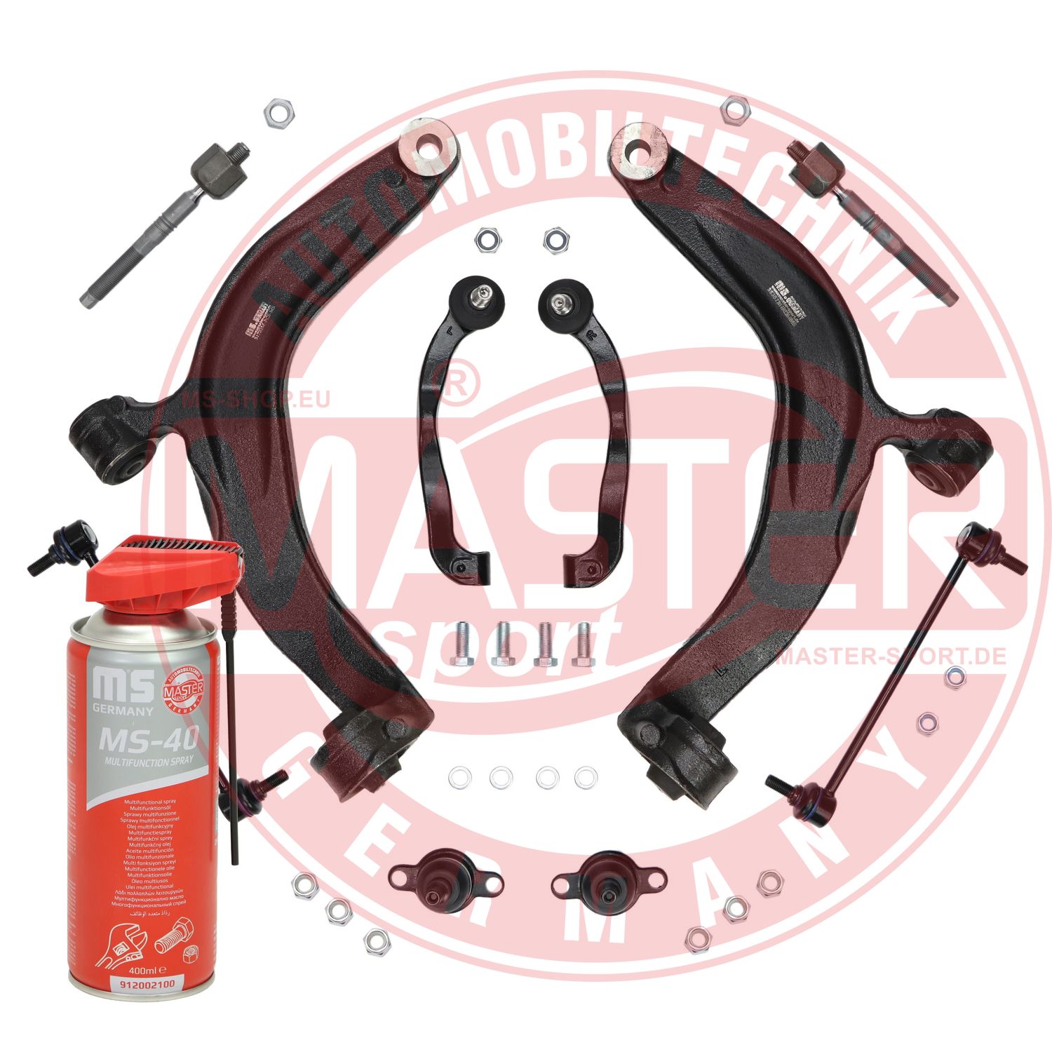 Control/Trailing Arm Kit, wheel suspension (37088-KIT-MSP)