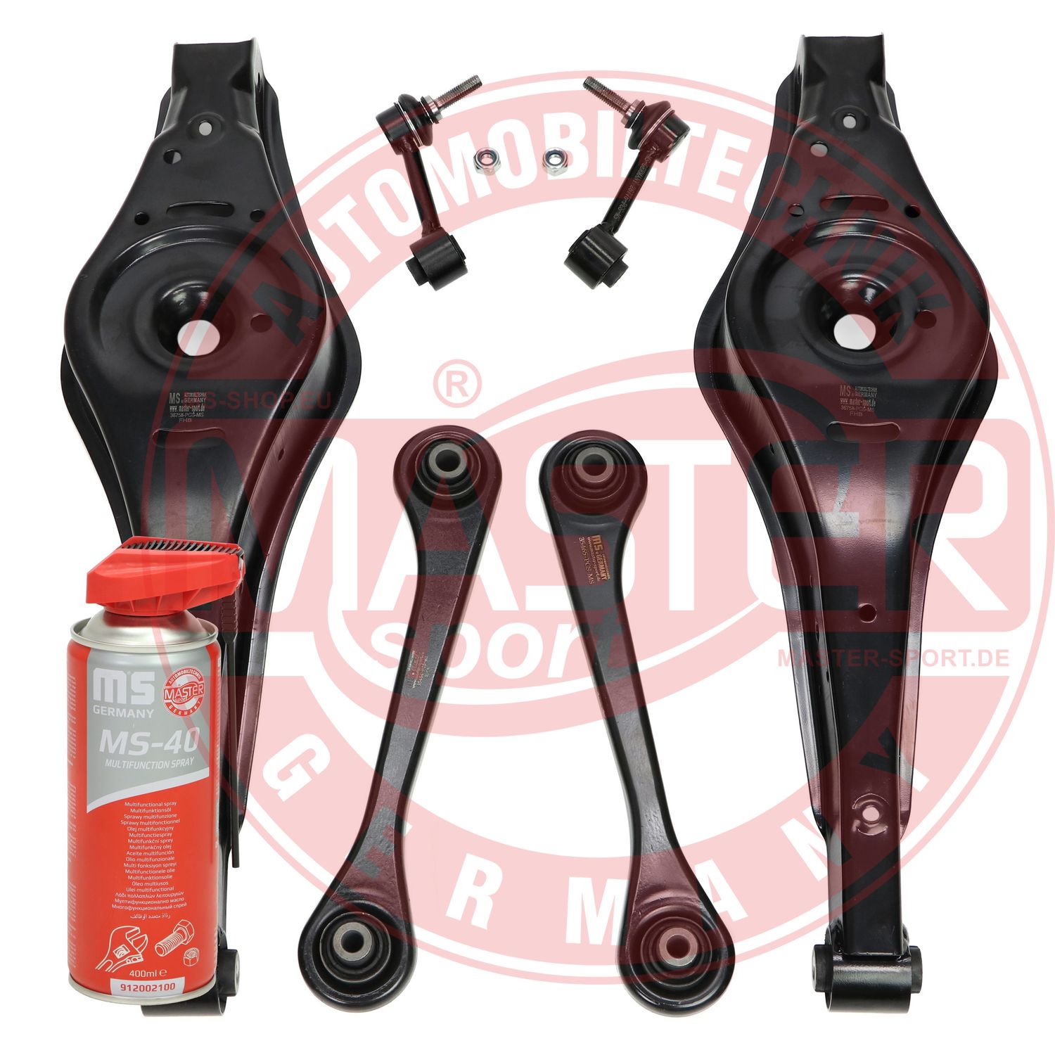 Control/Trailing Arm Kit, wheel suspension (36866/2-KIT-MSP)