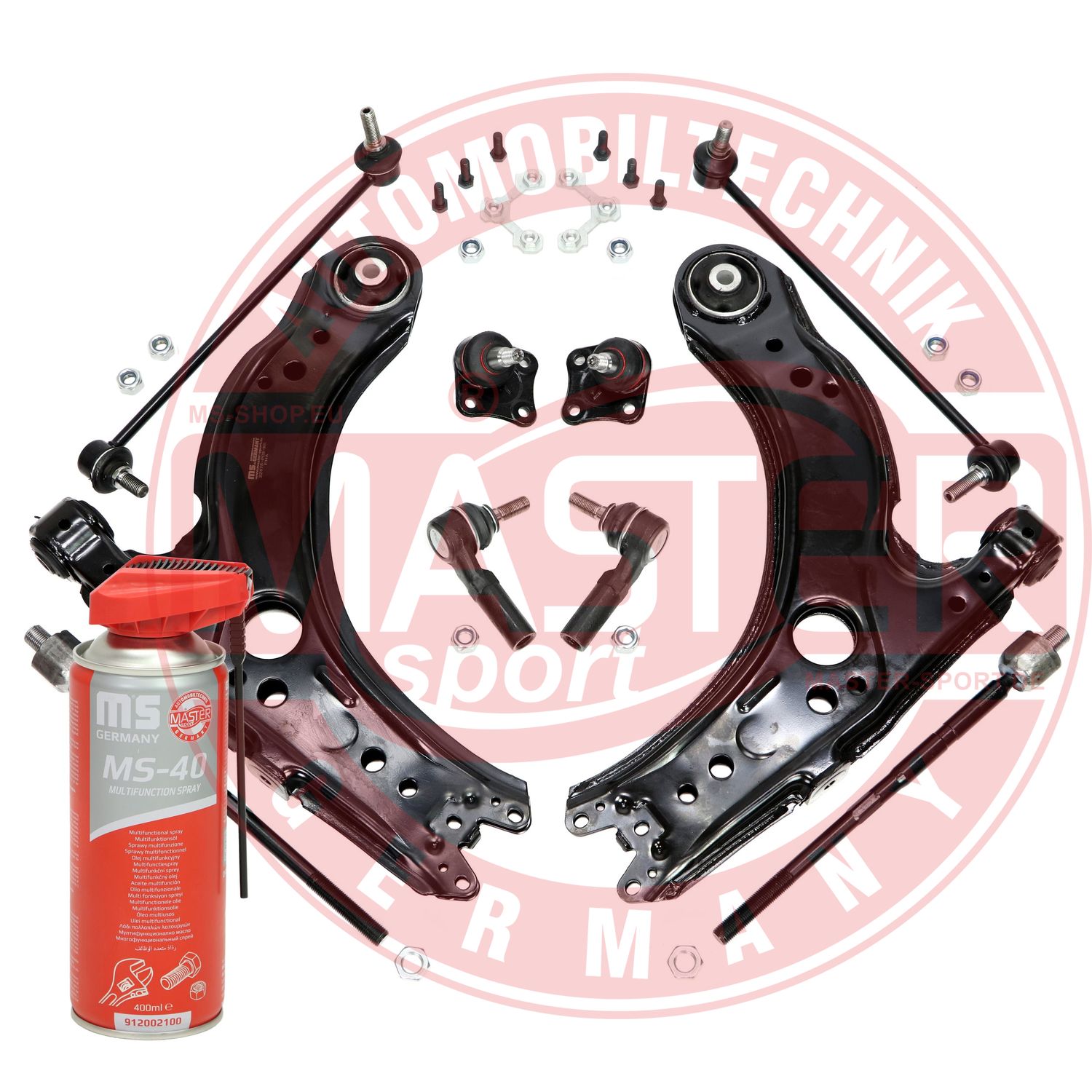 Control/Trailing Arm Kit, wheel suspension (36812/3-SET-MSP)