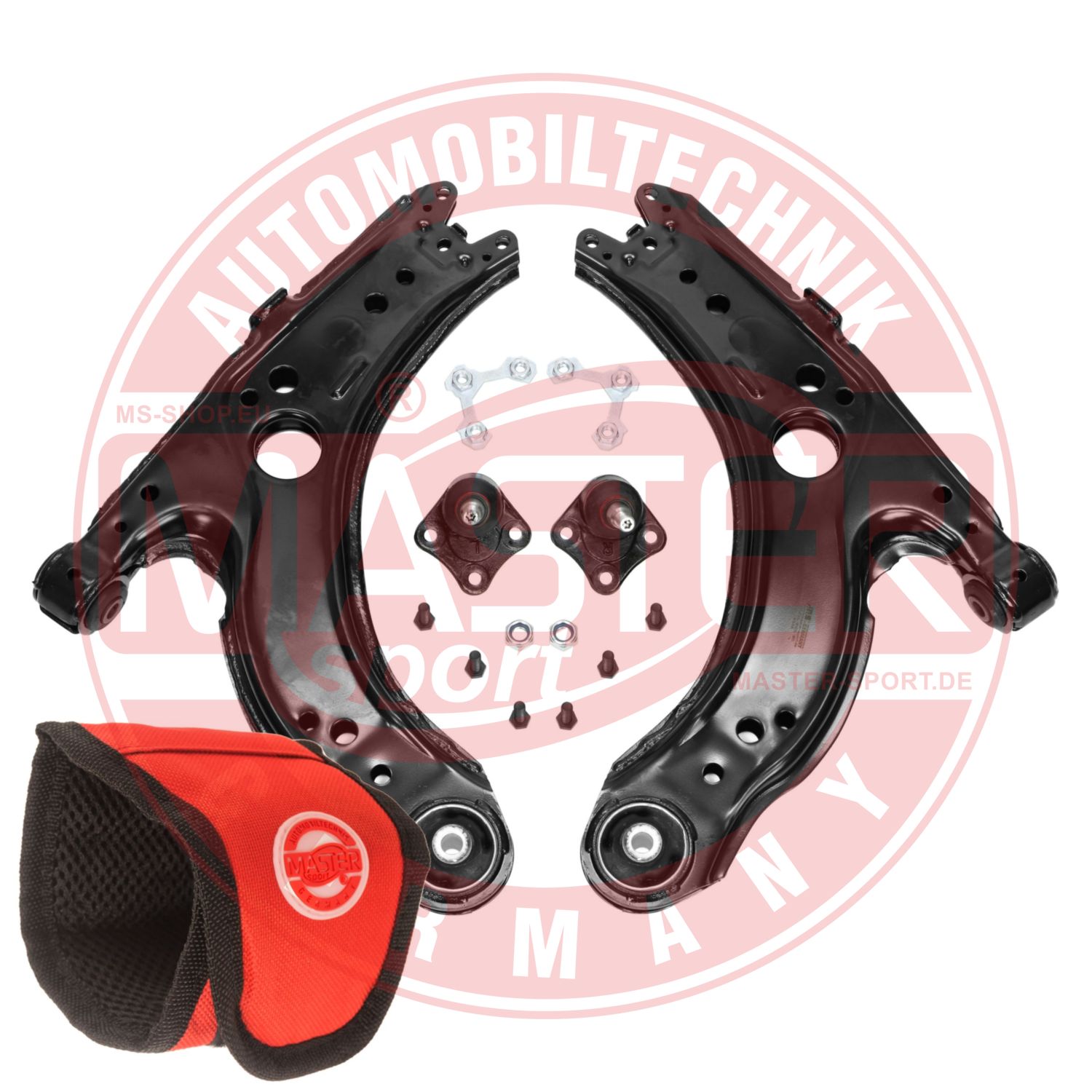 Control/Trailing Arm Kit, wheel suspension (36812/4-SET-MSM)